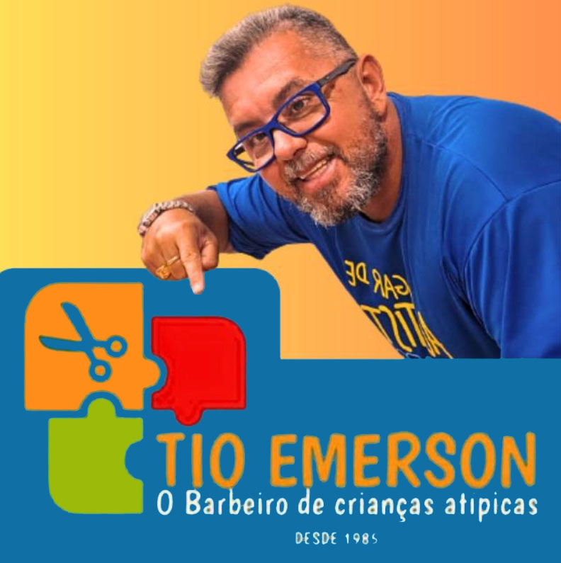 Tio Emerson, especialista em corte de cabelo infantil